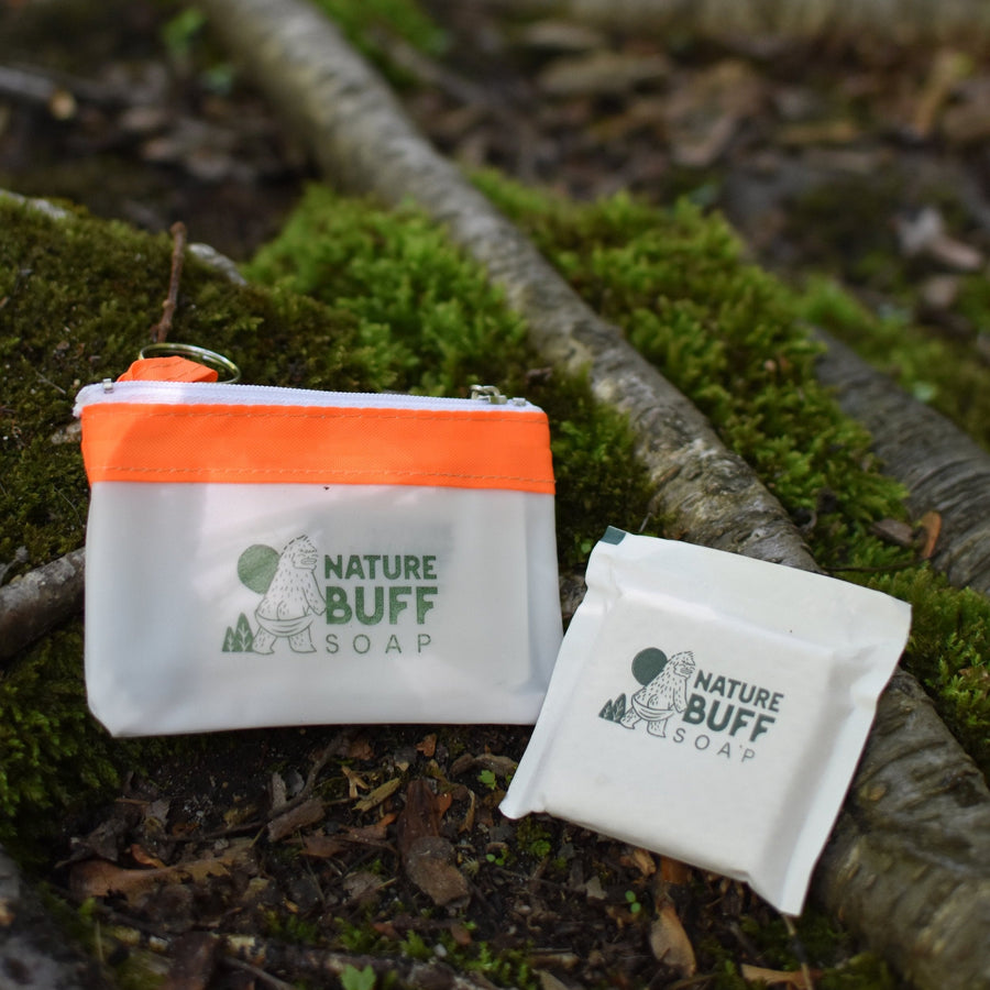 Buff Bar Starter Kit unscented biodegradable camping soap bars with reusable pouch for backpacking travel and outdoor hygiene - image 1