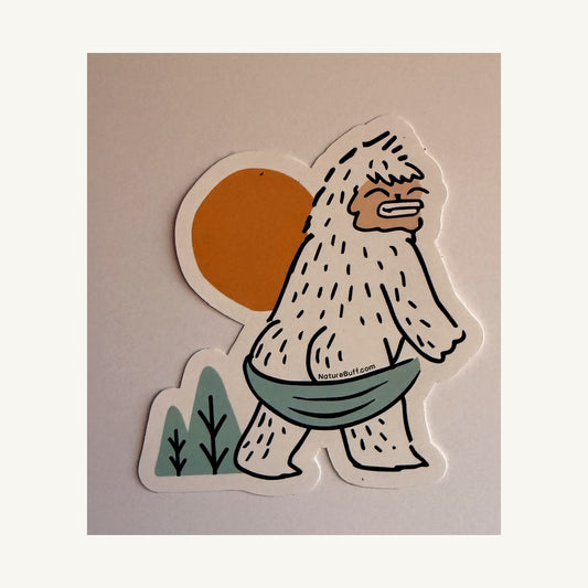 Nature Buff white Yeti die-cut vinyl sticker