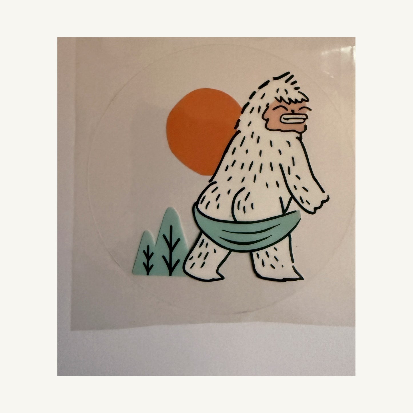 Nature Buff clear circle sticker in sleeve