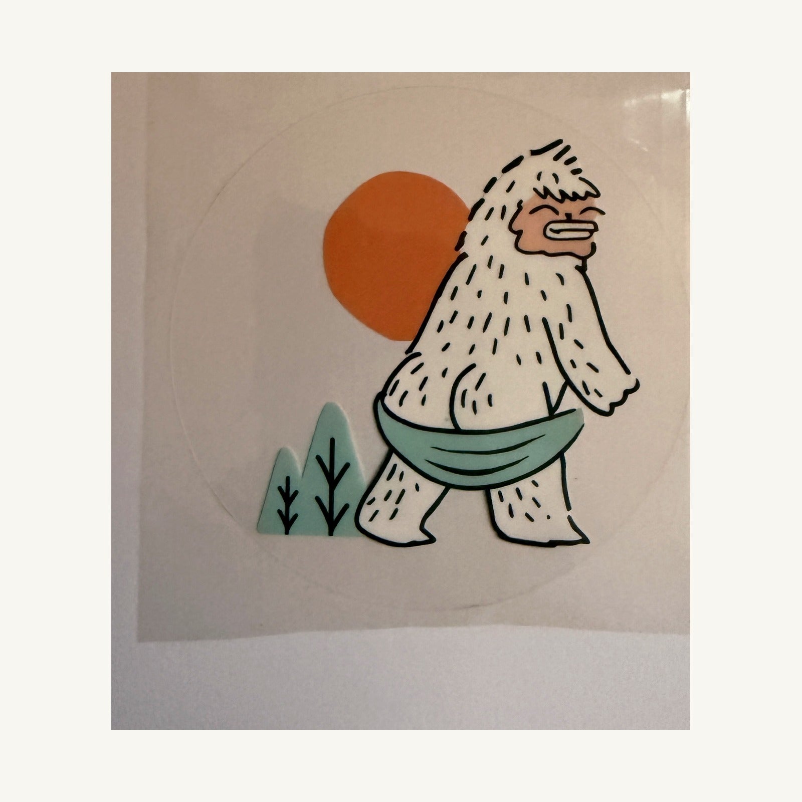 Nature Buff clear circle sticker in sleeve